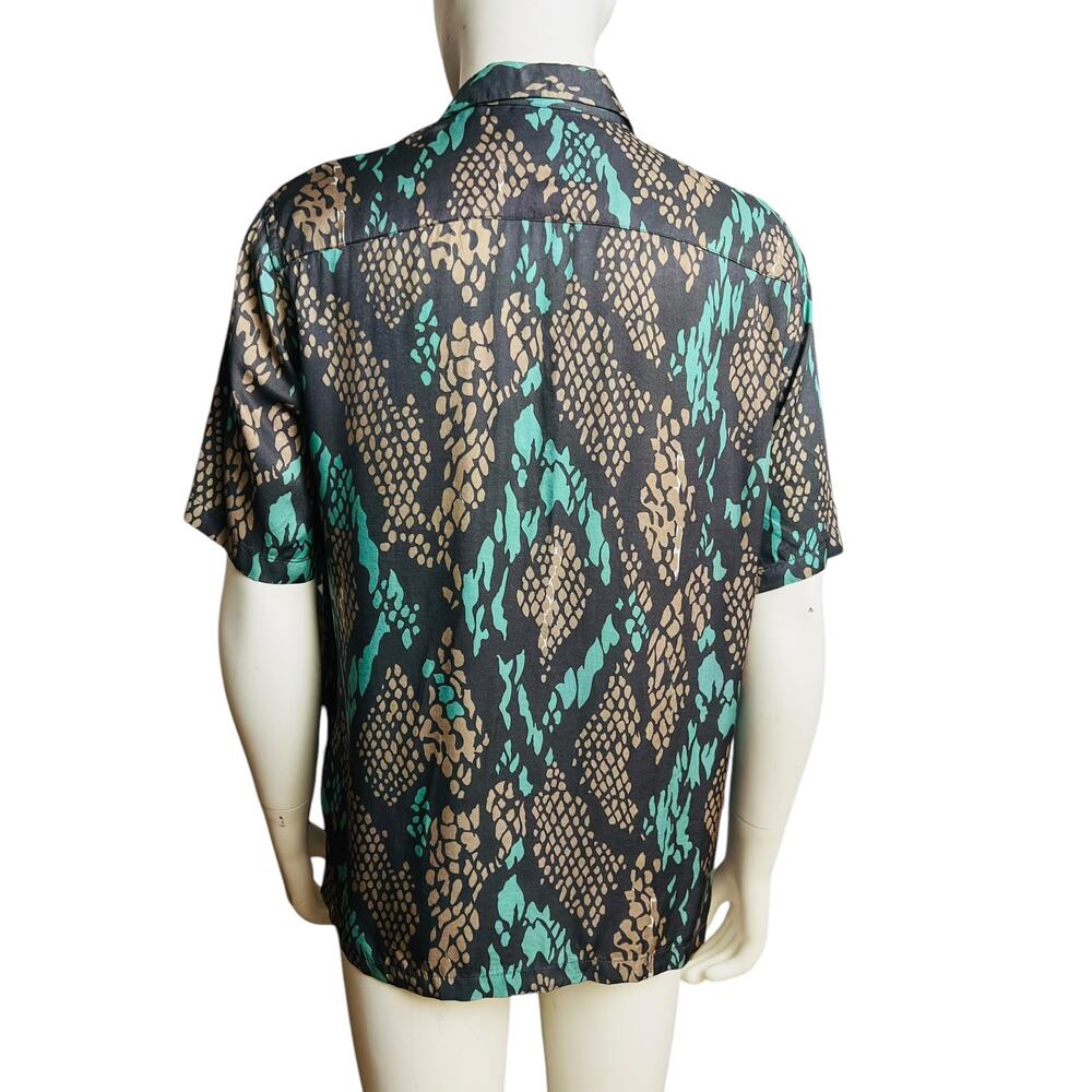 Allsaints Krait Python Camp Snake Print Shirt Sho… - image 5